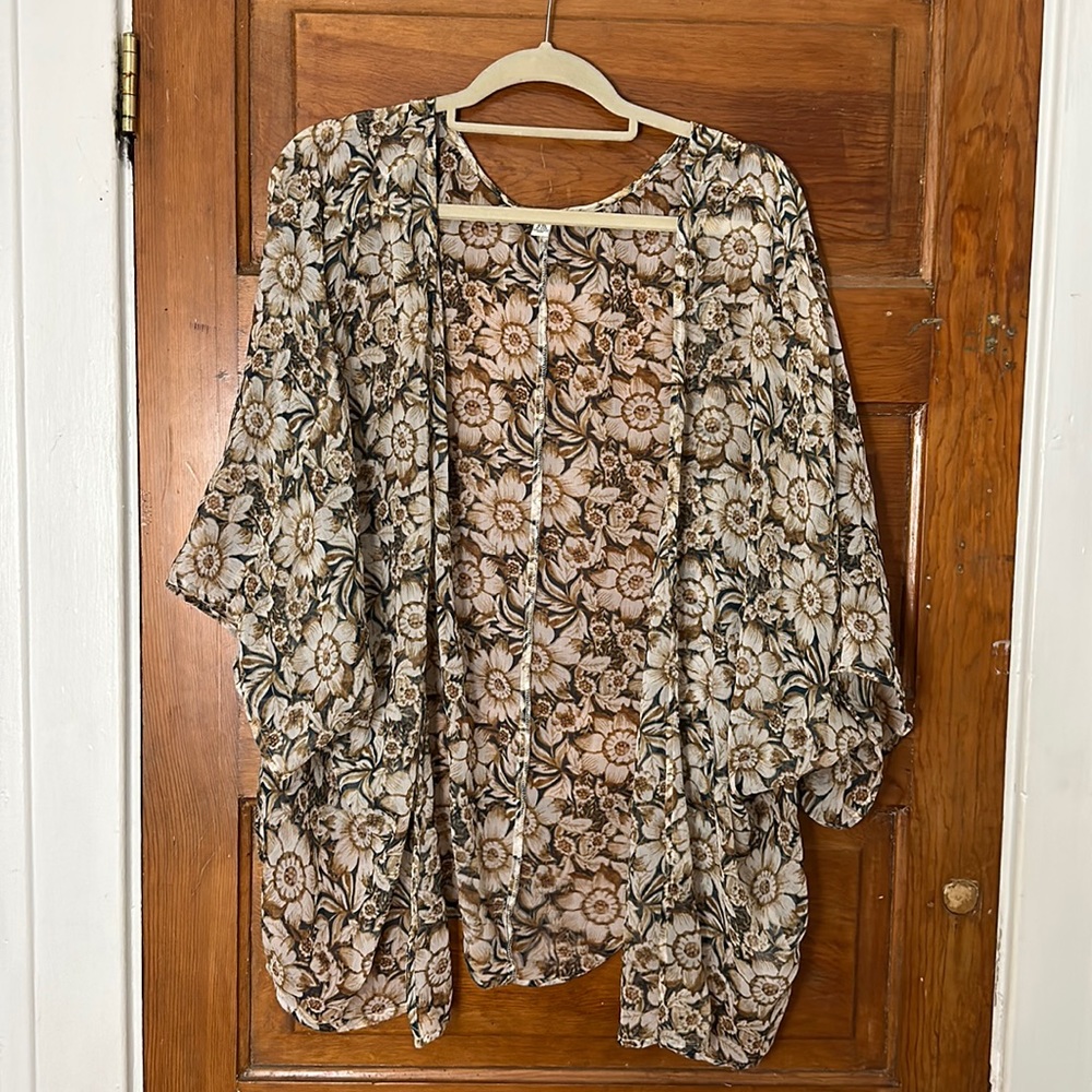 American Eagle Floral Chiffon Cover Up
